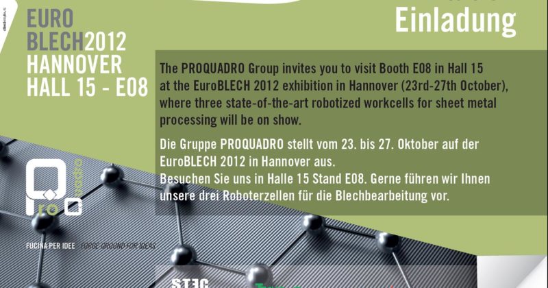 OCTOBER 2012 – EUROBLECH FAIR AT HANNOVER FROM 23rd TO 27th OF OCTOBER