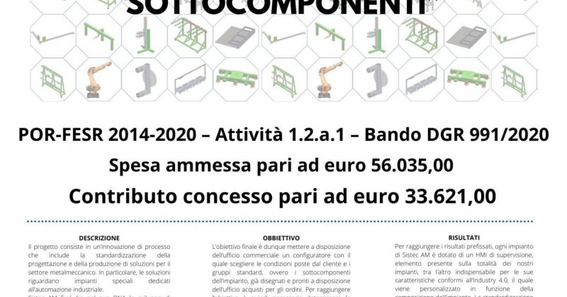 SISTEC AM: RIORGANIZZAZIONE DEI ‘PRODOTTI DI VENDITA’ ATTRAVERSO LA STANDARDIZZAZIONE DEI SOTTOCOMPONENTI